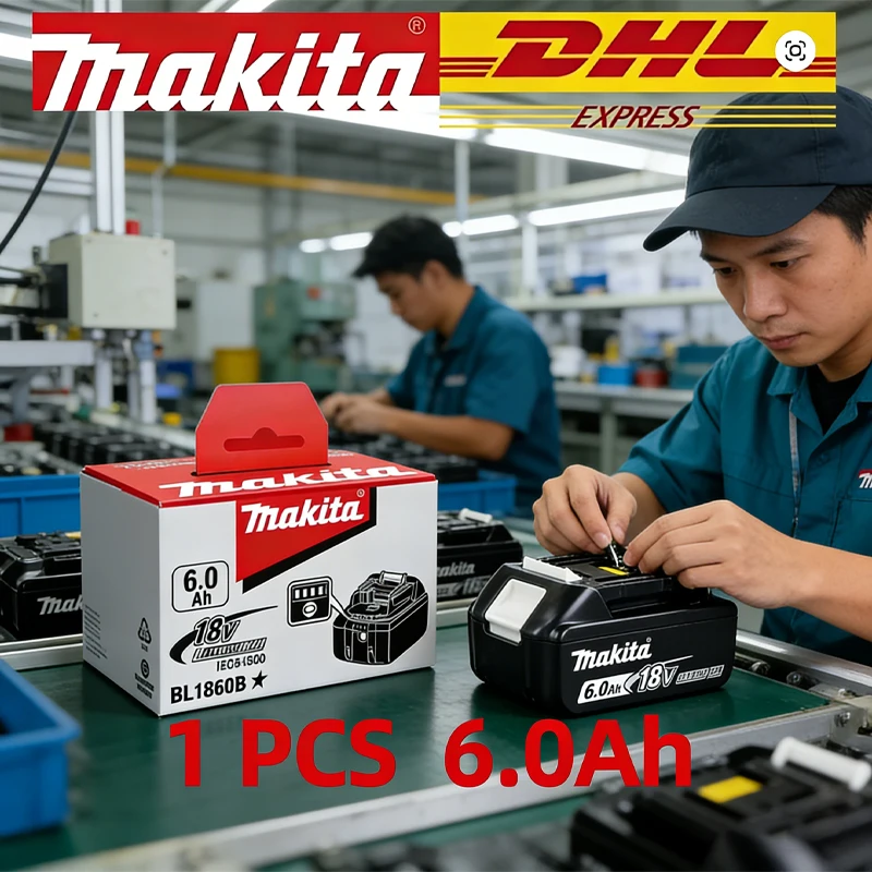 Original Makita battery,18V 6.0Ah rechargeable battery, replacing Makita BL1830B L1840B L1850B L1860B,power tool ba
Original Makita battery,18V 6.0Ah rechargeable battery, replacing Makita BL1830B L1840B L1850B L1860B,power tool ba
