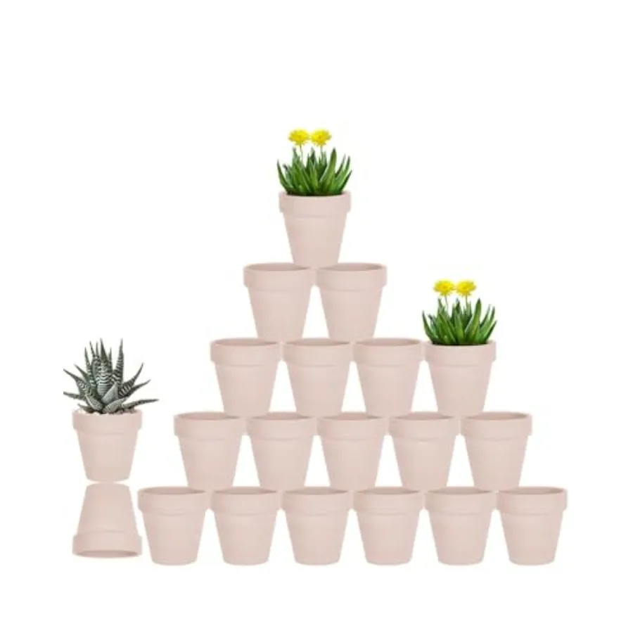 3 Inch Terra Cotta and Terracotta Pots with Drainage - Pack Clay Flowerpots, Succulent Nursery Planter Great for Plants, Crafts
3 Inch Terra Cotta and Terracotta Pots with Drainage - Pack Clay Flowerpots, Succulent Nursery Planter Great for Plants, Crafts
