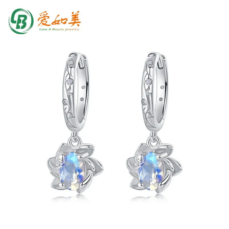 Exquisite Colorful Blue Moonlight Lotus Earrings 18K Gold PT950 Platinum Silver Plated 7-Layer Gold Earrings, Shu Earrings 
Exquisite Colorful Blue Moonlight Lotus Earrings 18K Gold PT950 Platinum Silver Plated 7-Layer Gold Earrings, Shu Earrings
