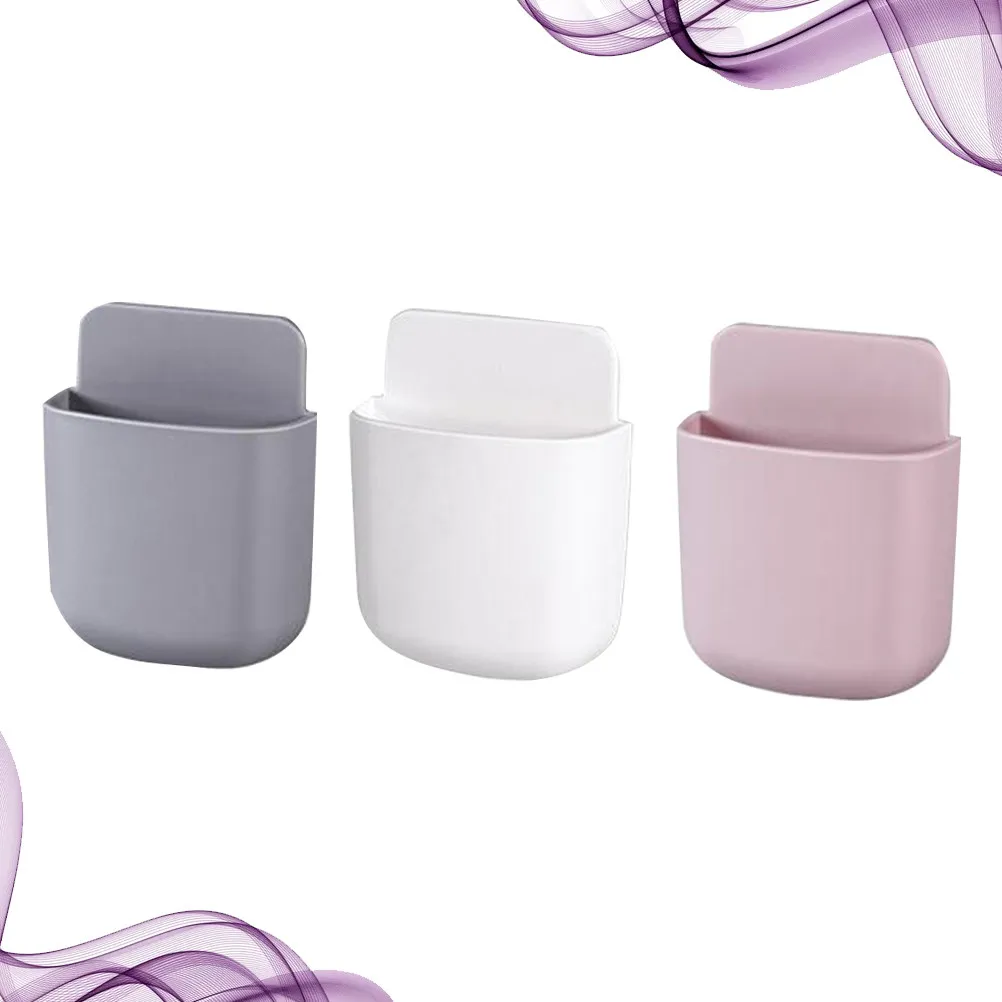 3Pcs Wall-Mounted Storage Box Multifunction Cell Phone Charging Rack Hanging Organizer Remote Holder Storage White Pink Gray
3Pcs Wall-Mounted Storage Box Multifunction Cell Phone Charging Rack Hanging Organizer Remote Holder Storage White Pink Gray