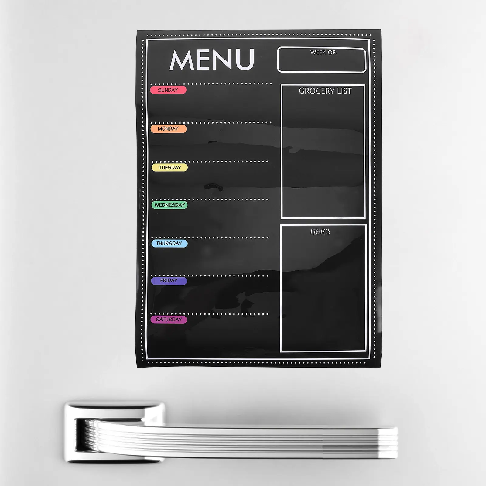 Магнитная доска для меню с 9 сменными листами, сухостираемая, органайзер для холодильника, доска для планирования питания, для кухни, дома, офиса, канцелярские принадлежности
Магнитная доска для меню с 9 сменными листами, сухостираемая, органайзер для холодильника, доска для планирования питания, для кухни, дома, офиса, канцелярские принадлежности