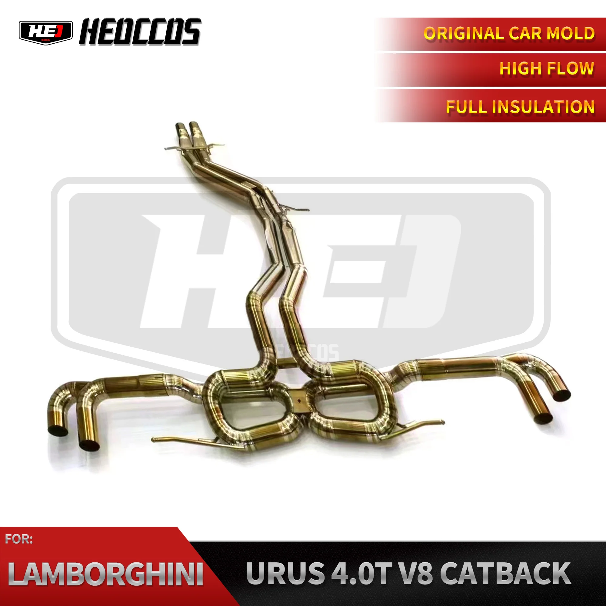 HEO Auto Performance Parts Titanium Catback without Valves For Lamborghini URUS 2018+ 4.0T V8 Car Exhaust Pipe
HEO Auto Performance Parts Titanium Catback without Valves For Lamborghini URUS 2018+ 4.0T V8 Car Exhaust Pipe