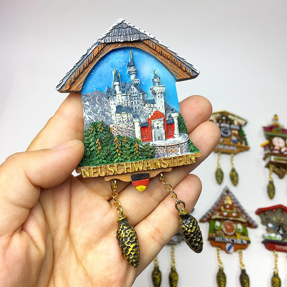 Resin Refrigerator Magnet in the Shape of Neuschwanstein Castle, Magnetic Decorative Sticker, Souvenir
Resin Refrigerator Magnet in the Shape of Neuschwanstein Castle, Magnetic Decorative Sticker, Souvenir