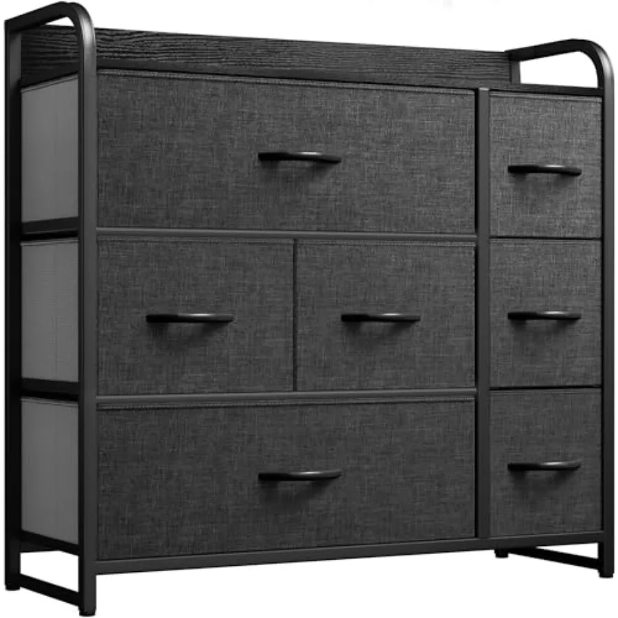 Dresser with 7 Drawers Storage Tower Organizer Unit for Bedroom Living Room Hallway Closets and Sturdy Steel Frame Wooden Top a
Dresser with 7 Drawers Storage Tower Organizer Unit for Bedroom Living Room Hallway Closets and Sturdy Steel Frame Wooden Top a