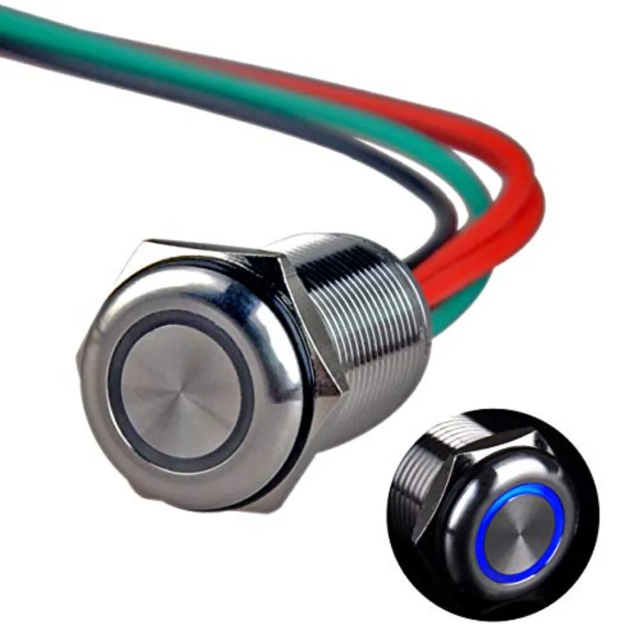 Touch Switch UT16T1 Switch DC 6V to 24V Blue LED Suitable for 16mm 5/8" Mounting Hole
Touch Switch UT16T1 Switch DC 6V to 24V Blue LED Suitable for 16mm 5/8" Mounting Hole