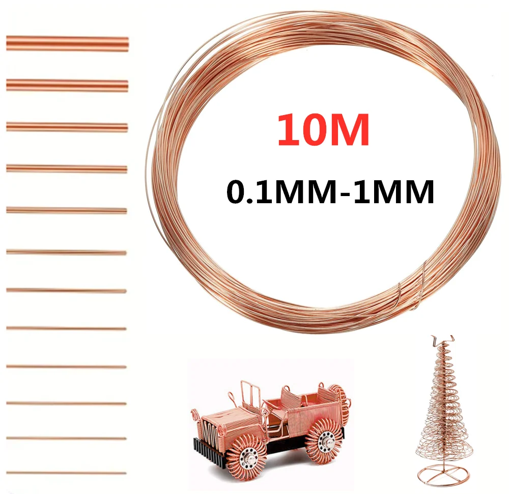 10M Pure copper wire bare copper wire T2 copper coil conductive copper wire bare wire diameter 0.1-1mm multi-purpose
10M Pure copper wire bare copper wire T2 copper coil conductive copper wire bare wire diameter 0.1-1mm multi-purpose