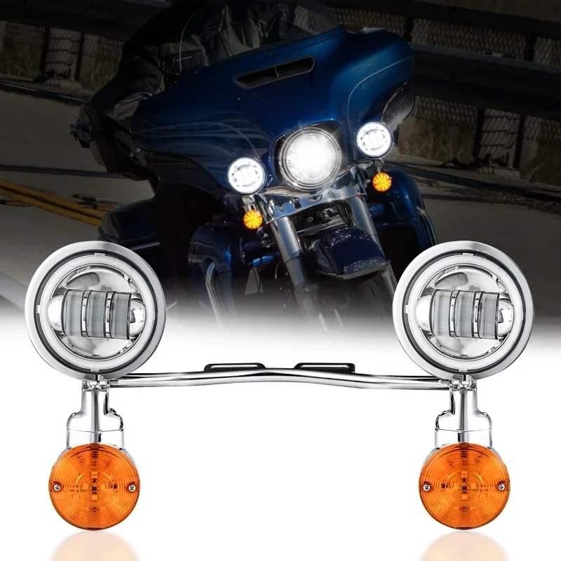 Motorcycle LED Driving Lights Turn Signal Lamp Fog Light Bar Kit Set
Motorcycle LED Driving Lights Turn Signal Lamp Fog Light Bar Kit Set