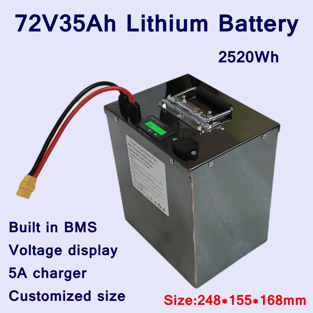 Литиевый аккумулятор для электронного велосипеда 72 В 35 Ач BMS для двигателя электровелосипеда 3000 Вт 5000 Вт 7000 Вт Автомобильные трехколесные скутеры + зарядное устройство 5А
Литиевый аккумулятор для электронного велосипеда 72 В 35 Ач BMS для двигателя электровелосипеда 3000 Вт 5000 Вт 7000 Вт Автомобильные трехколесные скутеры + зарядное устройство 5А