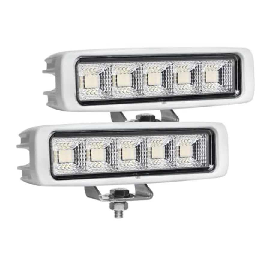 Waterproof Led Boat Lights, 2 pc 72W Deck/Dock Marine Lights 4000LMS 180°Flood Light, 6.3inch, 12/24 V Led Light Bar
Waterproof Led Boat Lights, 2 pc 72W Deck/Dock Marine Lights 4000LMS 180°Flood Light, 6.3inch, 12/24 V Led Light Bar