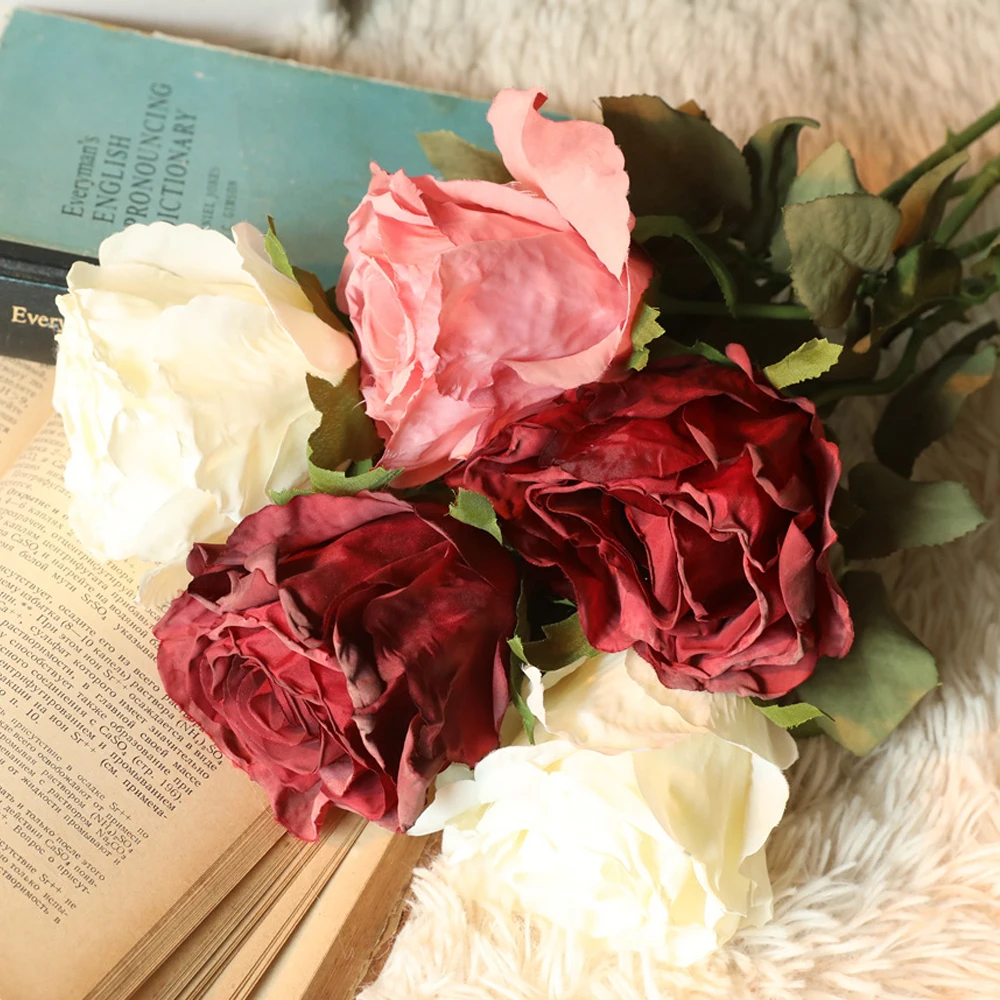 Dry Burning Edge Big Rose Artificial Flowers Home Decoration Fake Flowers Rose Wedding Table Party Event Decor Bouquet
Dry Burning Edge Big Rose Artificial Flowers Home Decoration Fake Flowers Rose Wedding Table Party Event Decor Bouquet