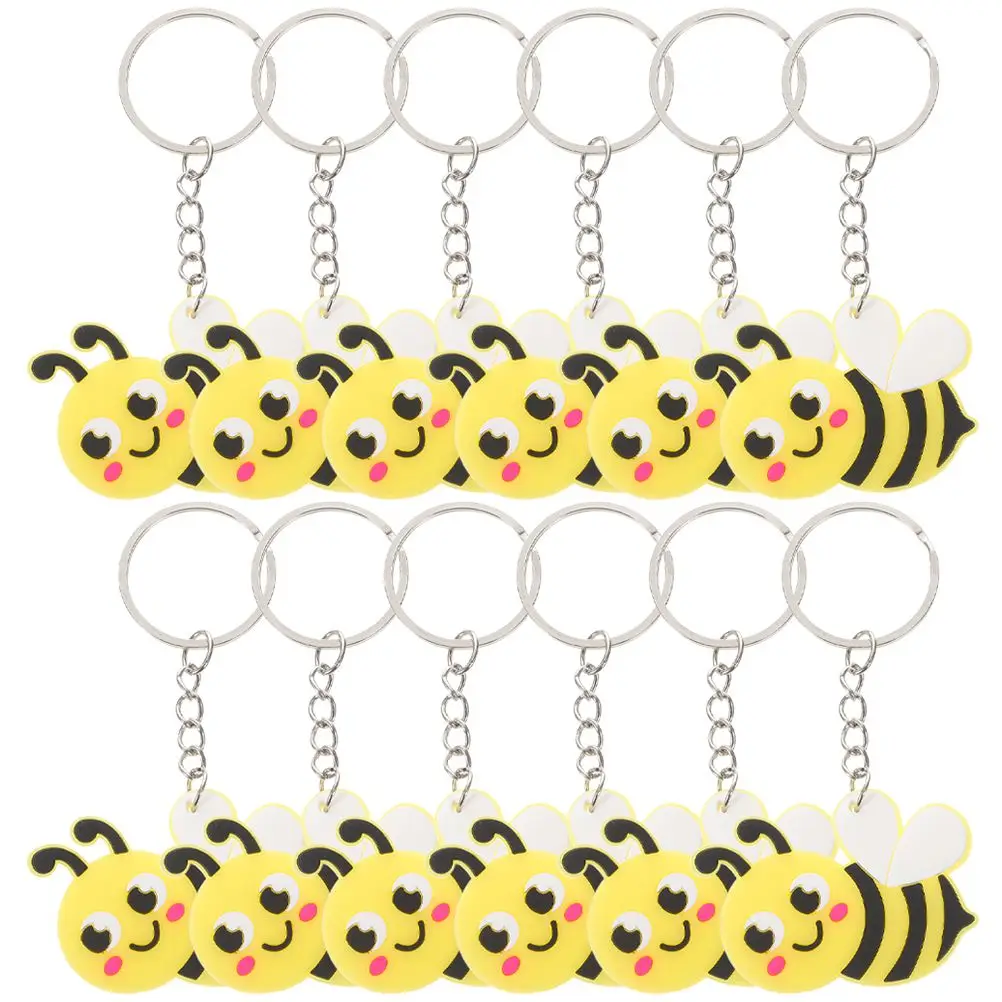 12 Pcs Keychain Decoration Lovely Bee Keyrings Cartoon Pendant Party Favors Bag Hanging Accessory Fashionable Design
12 Pcs Keychain Decoration Lovely Bee Keyrings Cartoon Pendant Party Favors Bag Hanging Accessory Fashionable Design