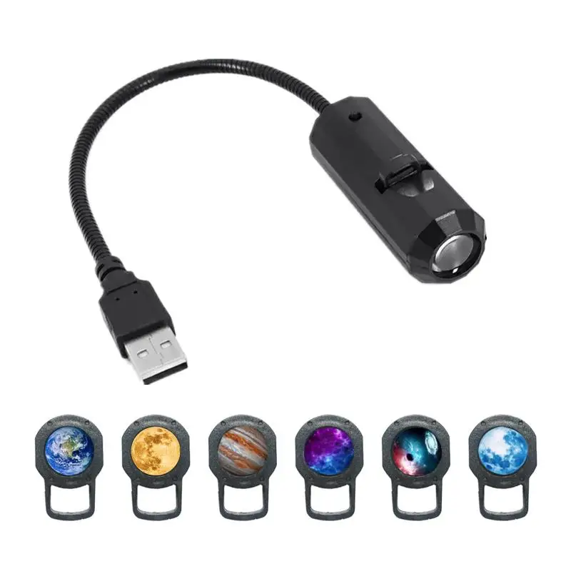 USB Moon Earth Projection Atmosphere Light With 6 Films Starry Sky Lamp Night
USB Moon Earth Projection Atmosphere Light With 6 Films Starry Sky Lamp Night