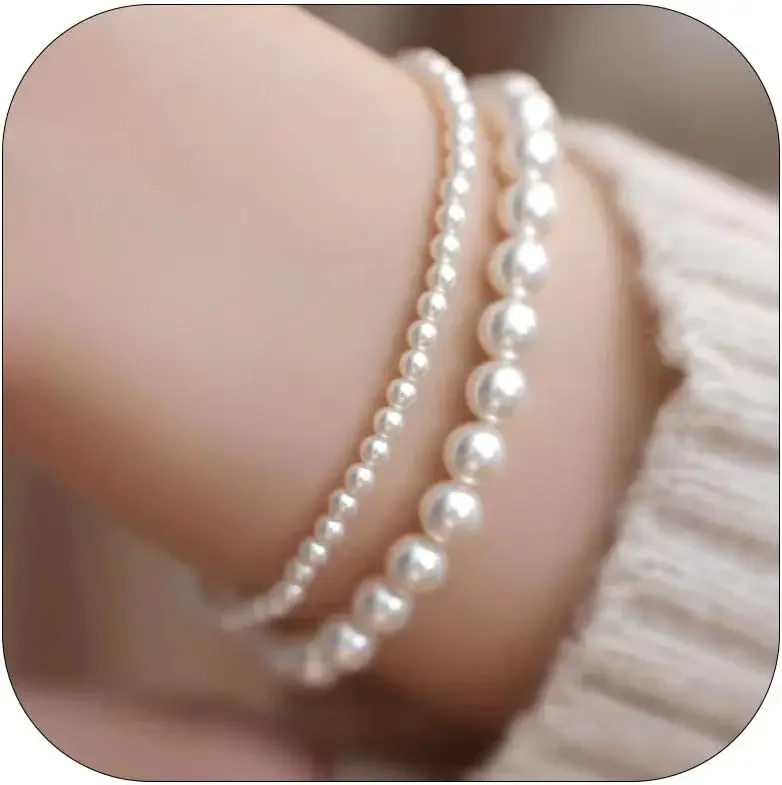 Popular White Round Beaded Bracelets Layer Pearl Bracelet for Women Summer Beach Party Prom Jewelry Gift
Popular White Round Beaded Bracelets Layer Pearl Bracelet for Women Summer Beach Party Prom Jewelry Gift