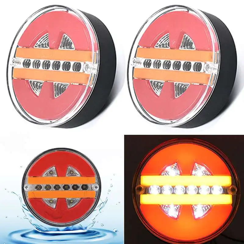 2/4/6X 12V 24V Round LED Tail Lights Red/Amber Universal Brake Stop Light Turn Signal Lamp for Motorcycle Truck Trailer Car SUV
2/4/6X 12V 24V Round LED Tail Lights Red/Amber Universal Brake Stop Light Turn Signal Lamp for Motorcycle Truck Trailer Car SUV