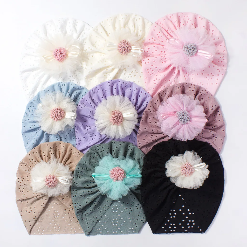 New Baby Turban Hat for Girl Cute Lace Flower Baby Girl Hats Cut-out Breathable Cap Summer Autumn Kids Bonnet Infant Head Wraps
New Baby Turban Hat for Girl Cute Lace Flower Baby Girl Hats Cut-out Breathable Cap Summer Autumn Kids Bonnet Infant Head Wraps