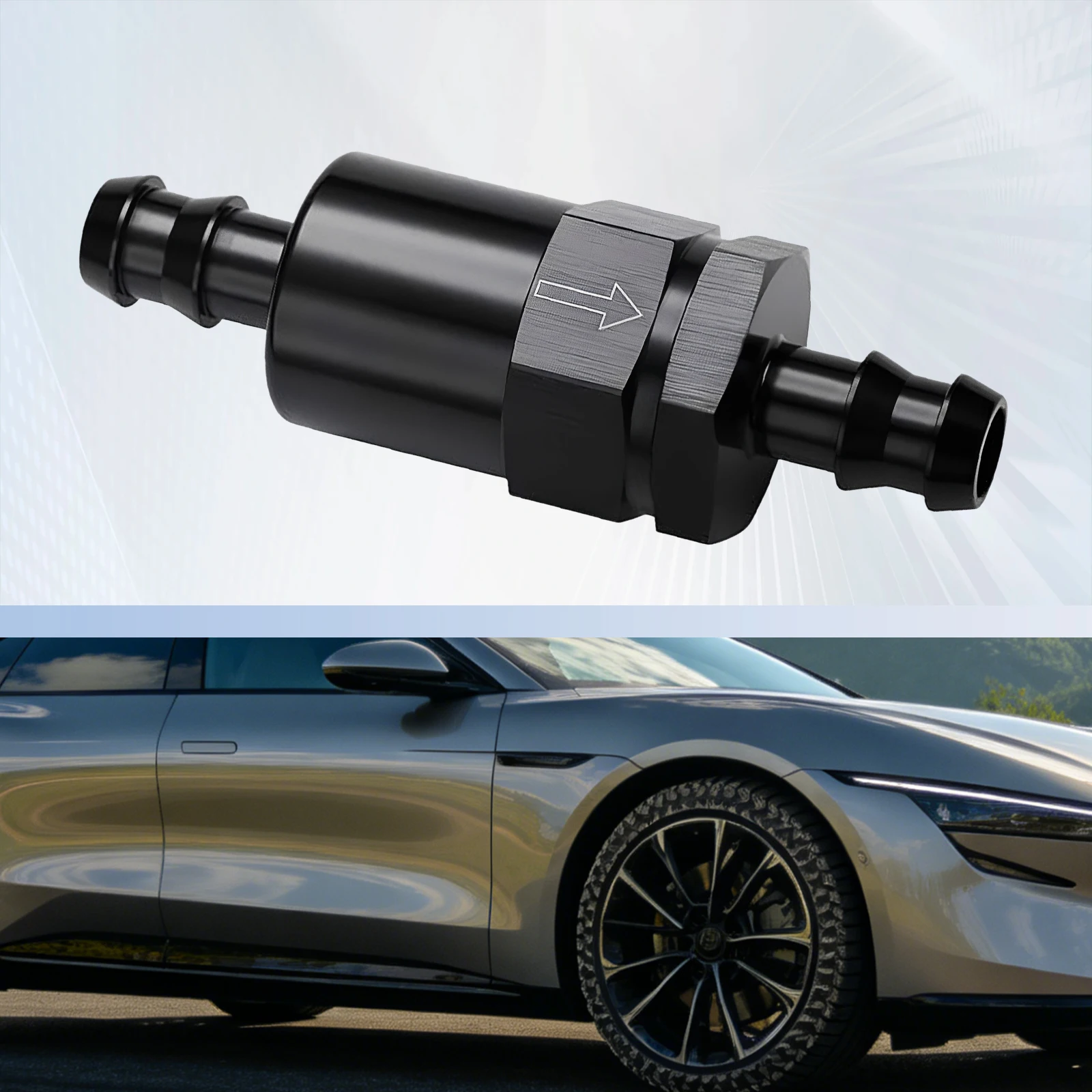 5/16” Inline Fuel Check Valve – 6061-T6 Aluminum Anodized – 30 Micron Sintered Bronze Reusable Filter – 237.75 GPH High Flow – One-Way Anti-Backflow for EFI/Carb – Fuel Oil Diesel Air – Compact 2.07” Body
5/16” Inline Fuel Check Valve – 6061-T6 Aluminum Anodized – 30 Micron Sintered Bronze Reusable Filter – 237.75 GPH High Flow – One-Way Anti-Backflow for EFI/Carb – Fuel Oil Diesel Air – Compact 2.07” Body