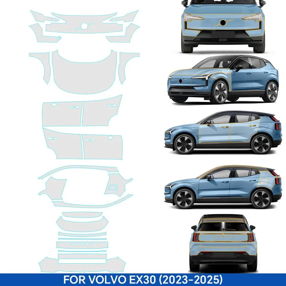 For Volvo EX30 2023 2024 2025 TPU Paint Protection Film Self-Healing Clear Bra Pre-cut PPF Kit Car Body Anti-Scratch Resistant
For Volvo EX30 2023 2024 2025 TPU Paint Protection Film Self-Healing Clear Bra Pre-cut PPF Kit Car Body Anti-Scratch Resistant