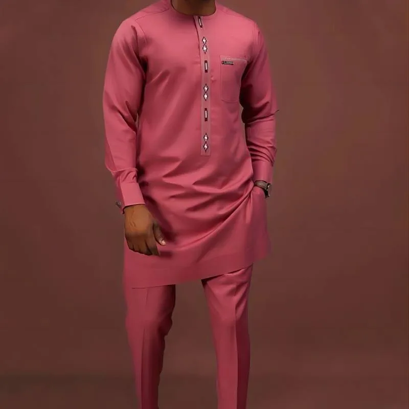 Sets Men Straight Ankle Length Pants Blouses Spliced O Neck Shirts Long Sleeve Loose Solid Casual Pockets Two Pieces 2025
Sets Men Straight Ankle Length Pants Blouses Spliced O Neck Shirts Long Sleeve Loose Solid Casual Pockets Two Pieces 2025