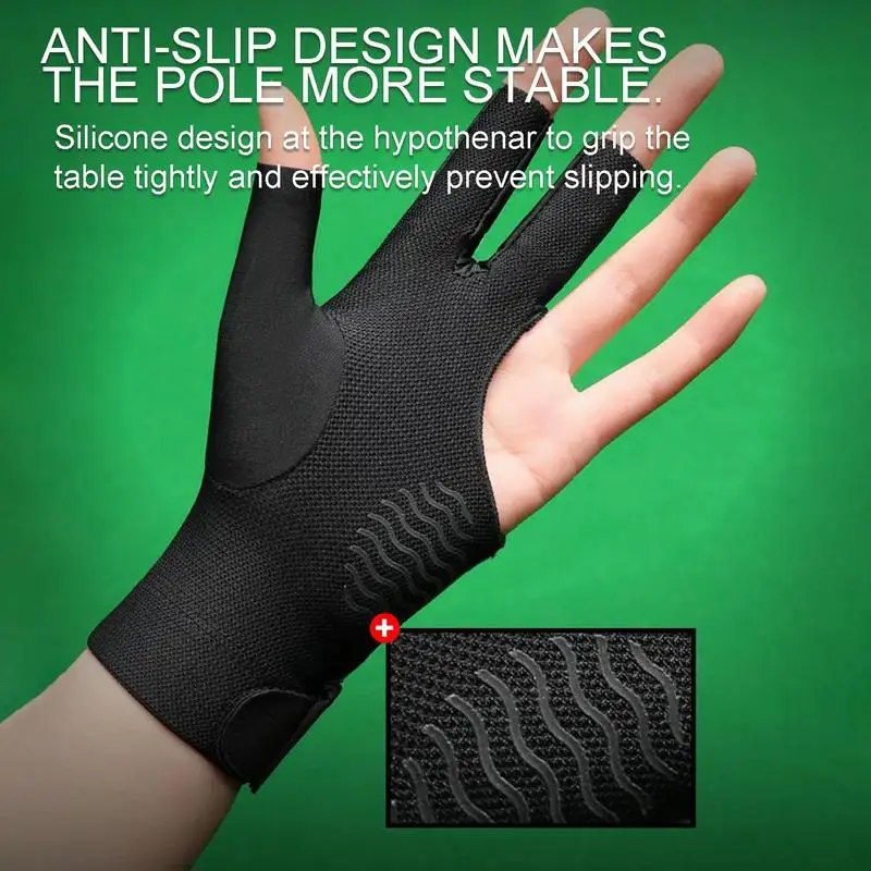 Pool Glove Left Hand 3 Finger Billiard Gloves For Men Left Hand Professional Elastic Breathable Quick Dry Anti-Slip Accessories
Pool Glove Left Hand 3 Finger Billiard Gloves For Men Left Hand Professional Elastic Breathable Quick Dry Anti-Slip Accessories