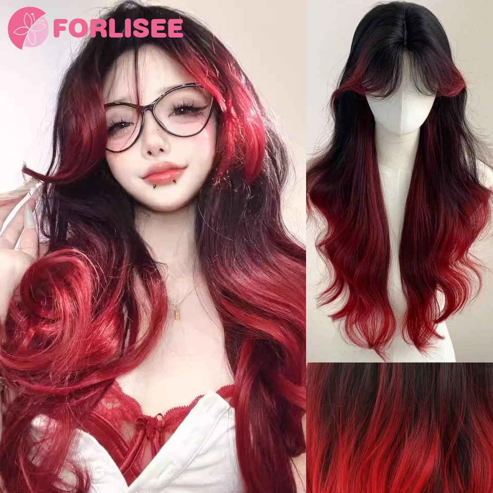 FORLISEE Synthetic Red Wigs Long Body Wavy Wig Natural Hairline Daily Red Hair Heat Resistant Fiber Smooth Party Cosplay Wig
FORLISEE Synthetic Red Wigs Long Body Wavy Wig Natural Hairline Daily Red Hair Heat Resistant Fiber Smooth Party Cosplay Wig