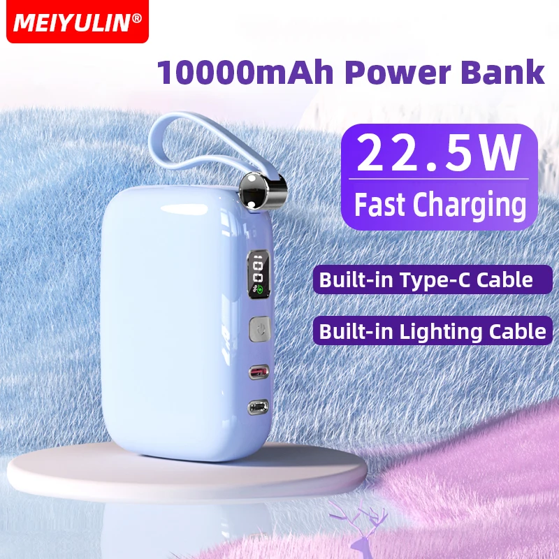 10000mAh Power Bank With Type-C Cable Portable 22.5W USB C PD Fast Charging External Spare Mobile Battery for iPhone 15 Samsung
10000mAh Power Bank With Type-C Cable Portable 22.5W USB C PD Fast Charging External Spare Mobile Battery for iPhone 15 Samsung
