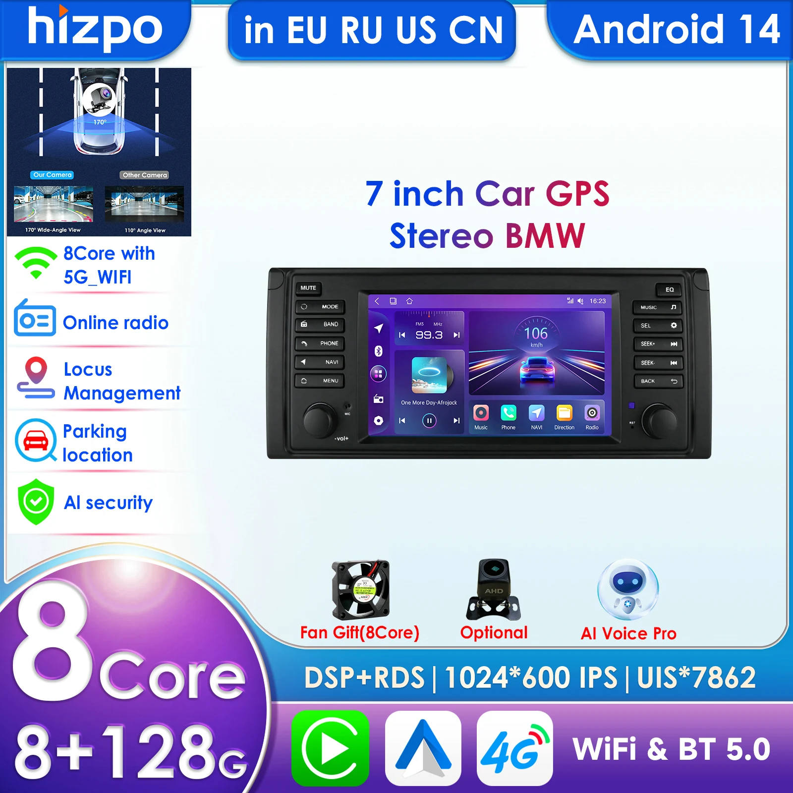 8 + 128G 2 Din Android 13 Автомобильный мультимедийный плеер Навигация для BMW E39 E53 M5 1995-2003 Аудио Стерео BT GPS Wi-Fi Carplay Авторадио
8 + 128G 2 Din Android 13 Автомобильный мультимедийный плеер Навигация для BMW E39 E53 M5 1995-2003 Аудио Стерео BT GPS Wi-Fi Carplay Авторадио