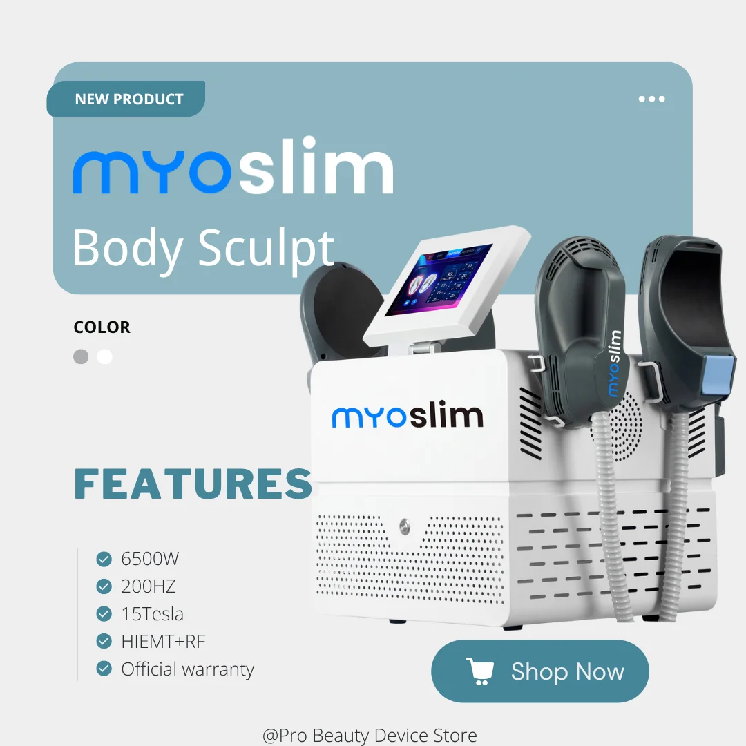 Myoslim Neo High-Intensity EMS Muscle Stimulator 6500W RF Buttock Lifting Shaping Device for Muscle Building And Fat Loss
Myoslim Neo High-Intensity EMS Muscle Stimulator 6500W RF Buttock Lifting Shaping Device for Muscle Building And Fat Loss