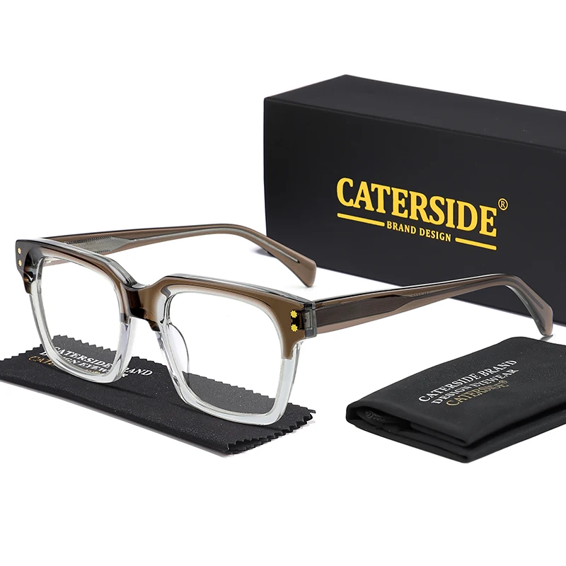 CATERSIDE минималистичная мужская ацетатная оправа, высококачественный брендовый дизайн, модная оптическая оправа, женские повседневные декоративные очки 
CATERSIDE минималистичная мужская ацетатная оправа, высококачественный брендовый дизайн, модная оптическая оправа, женские повседневные декоративные очки