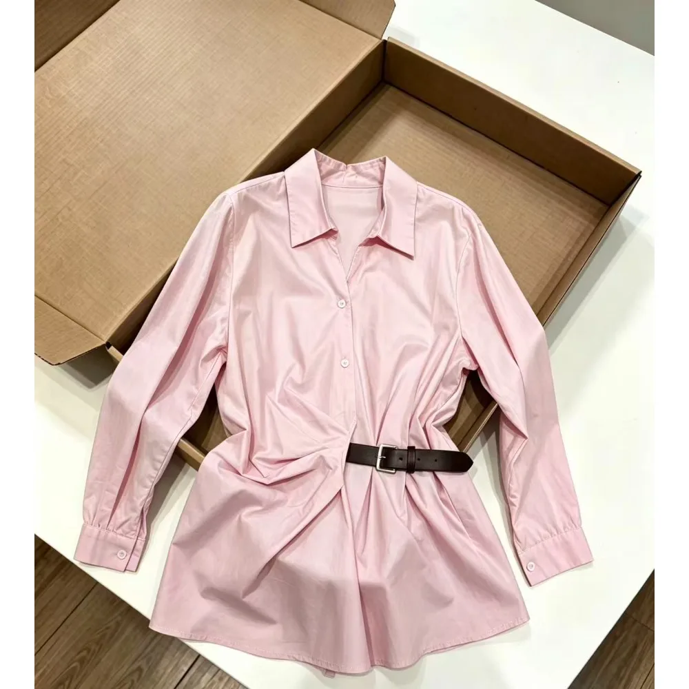 SuperAen 2026 Spring New Korean-style Long-sleeved Shirt Loose Casual Office Lady Elegant Oversize Mid-length Shirts
SuperAen 2026 Spring New Korean-style Long-sleeved Shirt Loose Casual Office Lady Elegant Oversize Mid-length Shirts