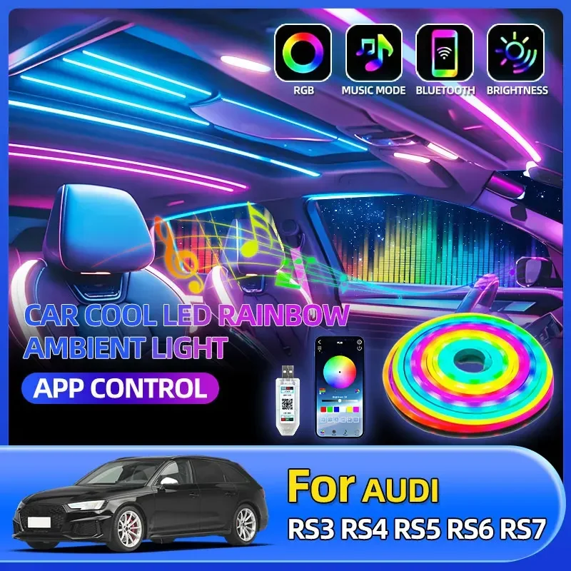 Автомобильный RGB Радужный окружающий свет с подключением Bluetooth для Audi RS3 RS4 RS5 RS6 RS7 Q4 e-tron GA VWQ C5 C6 C7 C8 B5 B6 B7 B8 A5 8T
Автомобильный RGB Радужный окружающий свет с подключением Bluetooth для Audi RS3 RS4 RS5 RS6 RS7 Q4 e-tron GA VWQ C5 C6 C7 C8 B5 B6 B7 B8 A5 8T