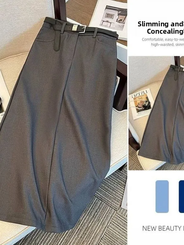 Gray Casual Thin Summer Half Skirt High Waist Slimming for Pear Shaped Women with Back Split A-Line Midi Skirt
Gray Casual Thin Summer Half Skirt High Waist Slimming for Pear Shaped Women with Back Split A-Line Midi Skirt