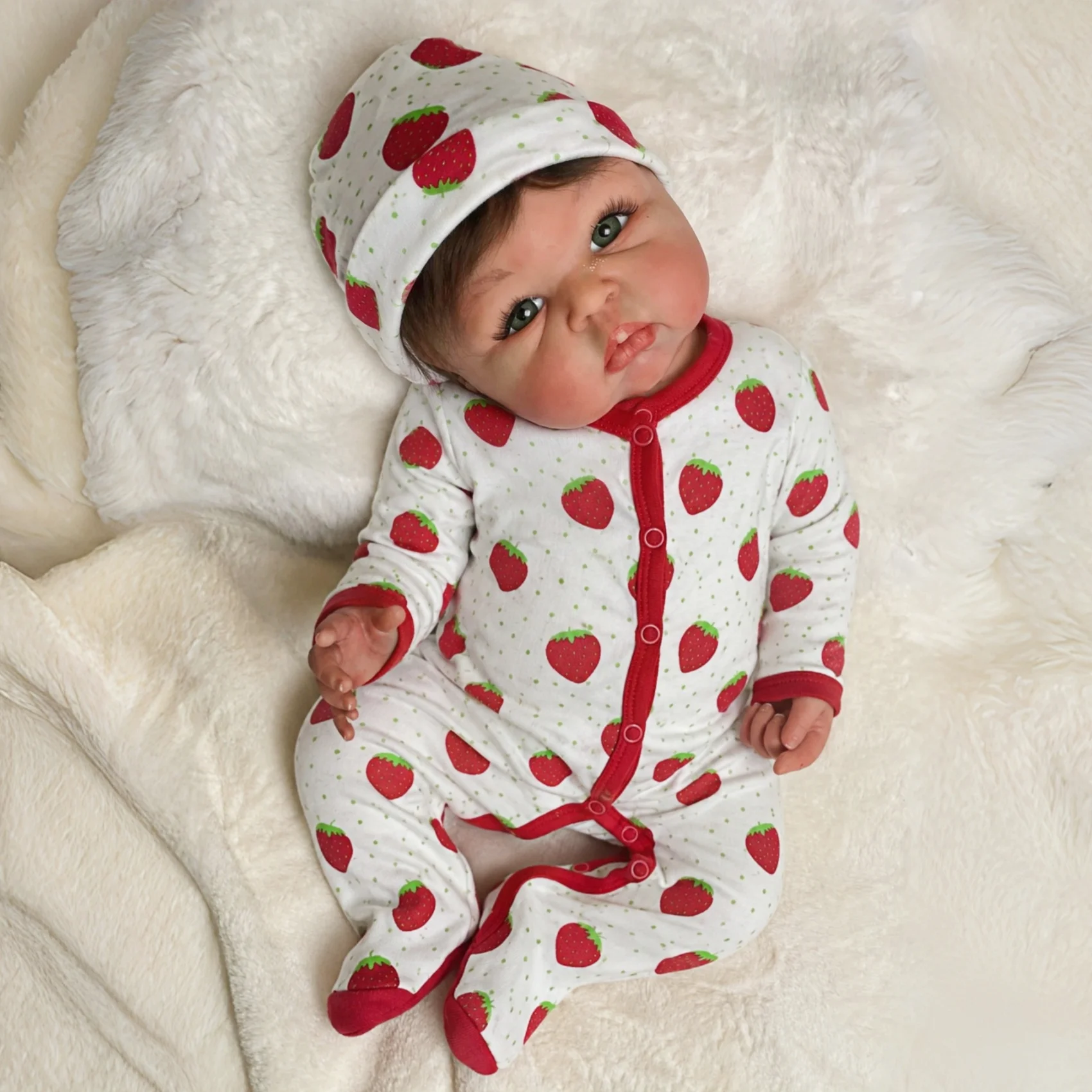 Rooted Hair 18inch Silicone Reborn Girl Doll Open Mouth Already Painted Handmade/Lifelike/Real To Touch Doll For Kids' Gift
Rooted Hair 18inch Silicone Reborn Girl Doll Open Mouth Already Painted Handmade/Lifelike/Real To Touch Doll For Kids' Gift