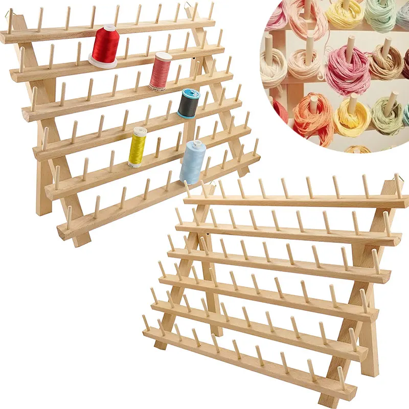 30-Spools Wooden Thread Rack Thread Holder Organizer Versatile Extension Holder for Embroidery Quilting Sewing Threads
30-Spools Wooden Thread Rack Thread Holder Organizer Versatile Extension Holder for Embroidery Quilting Sewing Threads