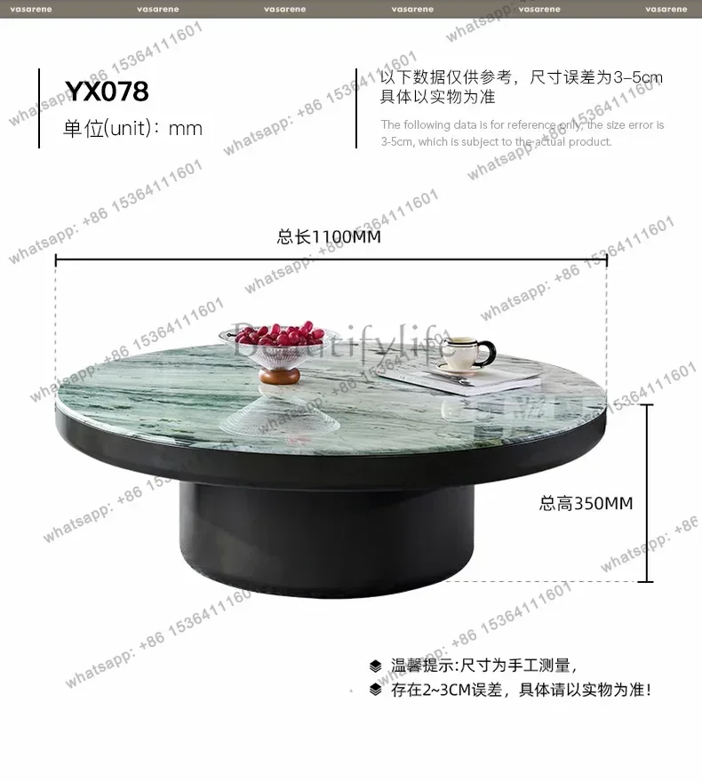 yj21 Italian light luxury marble coffee table high-end luxury stone round coffee table living room 2025 new
yj21 Italian light luxury marble coffee table high-end luxury stone round coffee table living room 2025 new