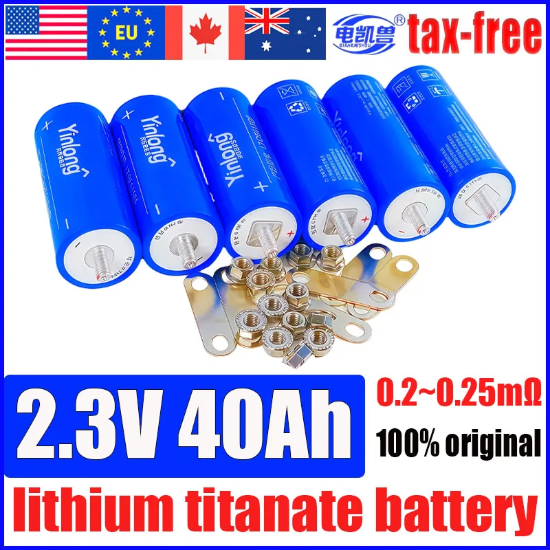 Оригинальный Yinlong 2,3 В 40 Ач литиевый титанатный аккумулятор LTO 66160 DIY 12 В 24 В 48 В аккумулятор для хранения солнечной энергии RV
Оригинальный Yinlong 2,3 В 40 Ач литиевый титанатный аккумулятор LTO 66160 DIY 12 В 24 В 48 В аккумулятор для хранения солнечной энергии RV