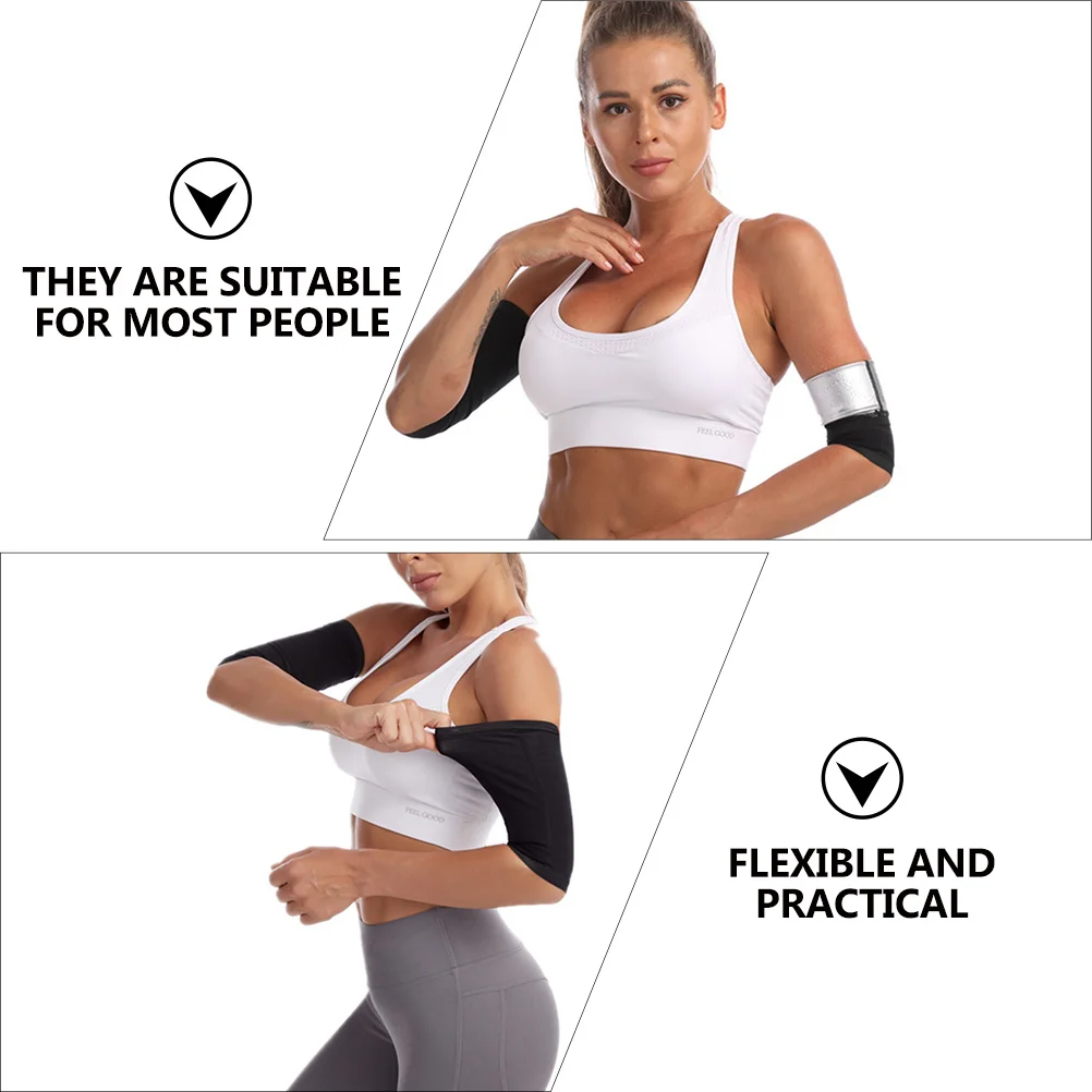 2Pcs Elastic Arm Slimming Bands Black Silver Durable Fitness Sleeves for Running Weightlifting Boxing Arm Shapers Burn Fat
2Pcs Elastic Arm Slimming Bands Black Silver Durable Fitness Sleeves for Running Weightlifting Boxing Arm Shapers Burn Fat
