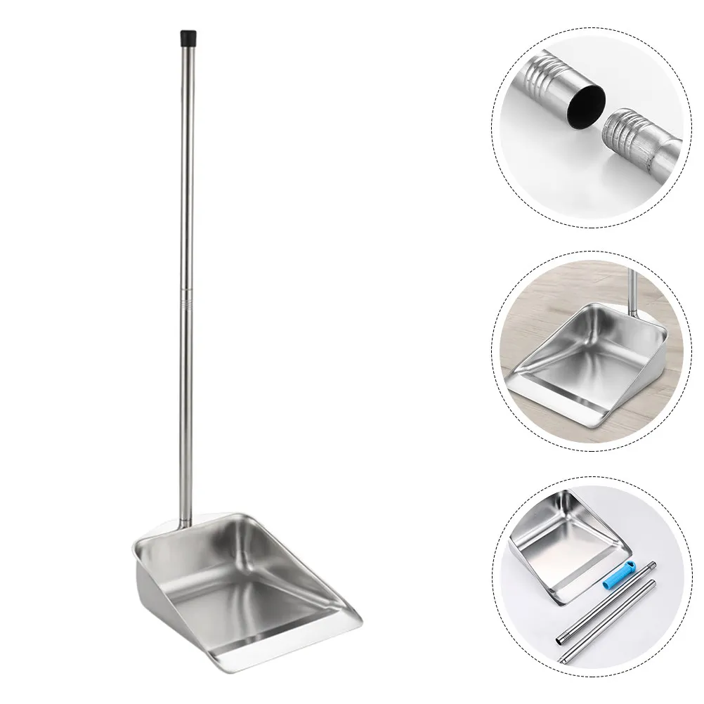 Stainless Steel Dustpan with Long Handle Ergonomic No Stoop Design Smooth Polished Edge for Home Kitchen Office Cleaning
Stainless Steel Dustpan with Long Handle Ergonomic No Stoop Design Smooth Polished Edge for Home Kitchen Office Cleaning