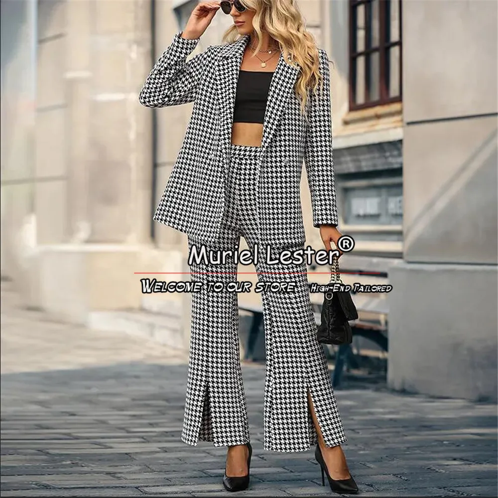 Tweed Woolen Plaid Pants Suits Women Custom Made 2 Pieces Ladies Office Daily Double Breasted Blazer Sets Female Grey Clothing
Tweed Woolen Plaid Pants Suits Women Custom Made 2 Pieces Ladies Office Daily Double Breasted Blazer Sets Female Grey Clothing