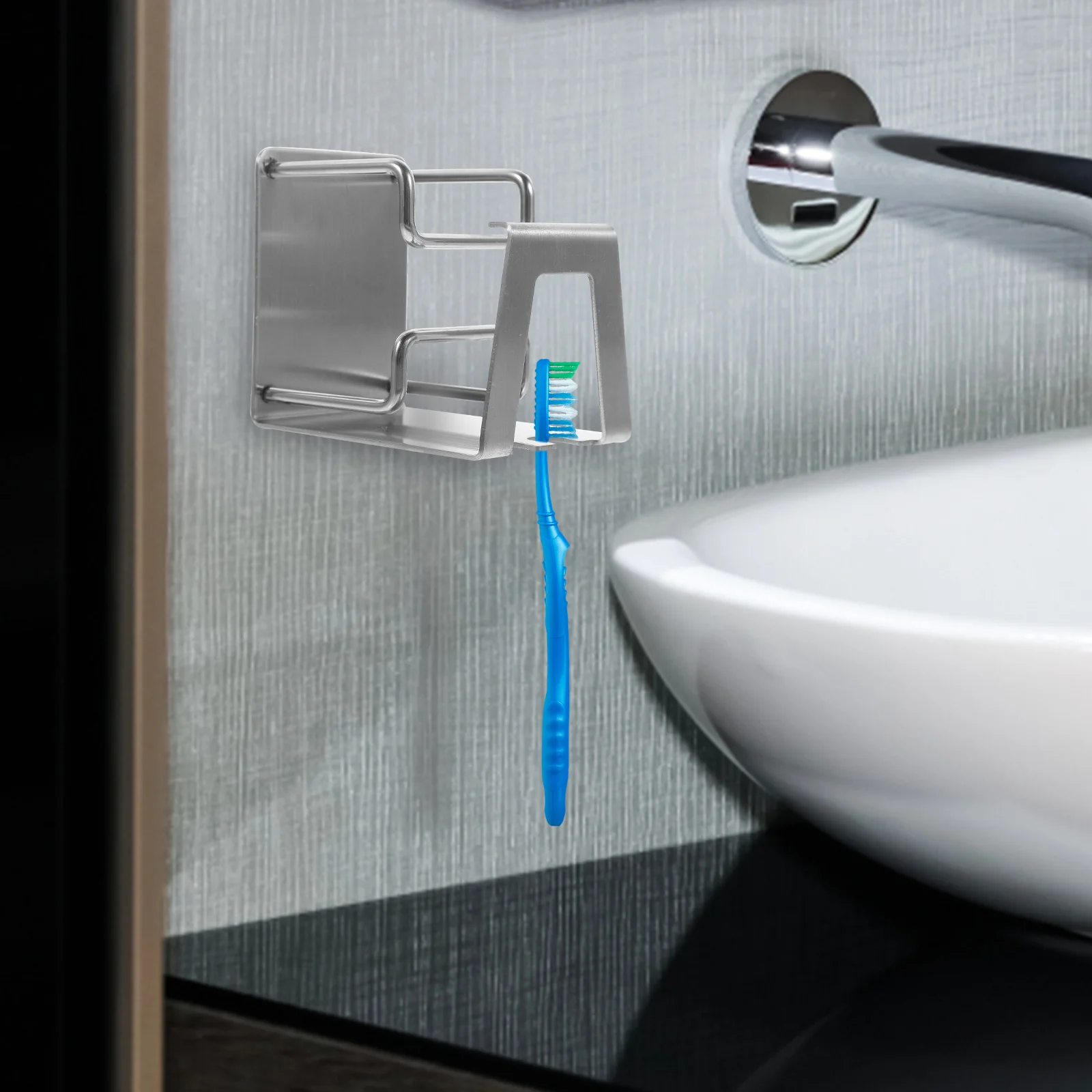 1Pcs Innovative Stainless Steel Toothbrush Holder Wall Mounted Easy Clean Nail-free Bathroom Shelf
1Pcs Innovative Stainless Steel Toothbrush Holder Wall Mounted Easy Clean Nail-free Bathroom Shelf