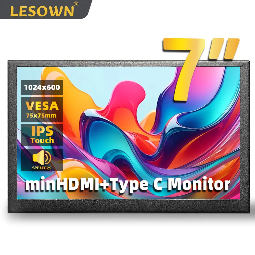 LESOWN Маленький дополнительный монитор 7-дюймовый 1024x600 HD IPS ЖК-дисплей Вспомогательный боковой дисплей Сенсорный HDMI USB C Дополнительный экран Встроенные динамики
LESOWN Маленький дополнительный монитор 7-дюймовый 1024x600 HD IPS ЖК-дисплей Вспомогательный боковой дисплей Сенсорный HDMI USB C Дополнительный экран Встроенные динамики