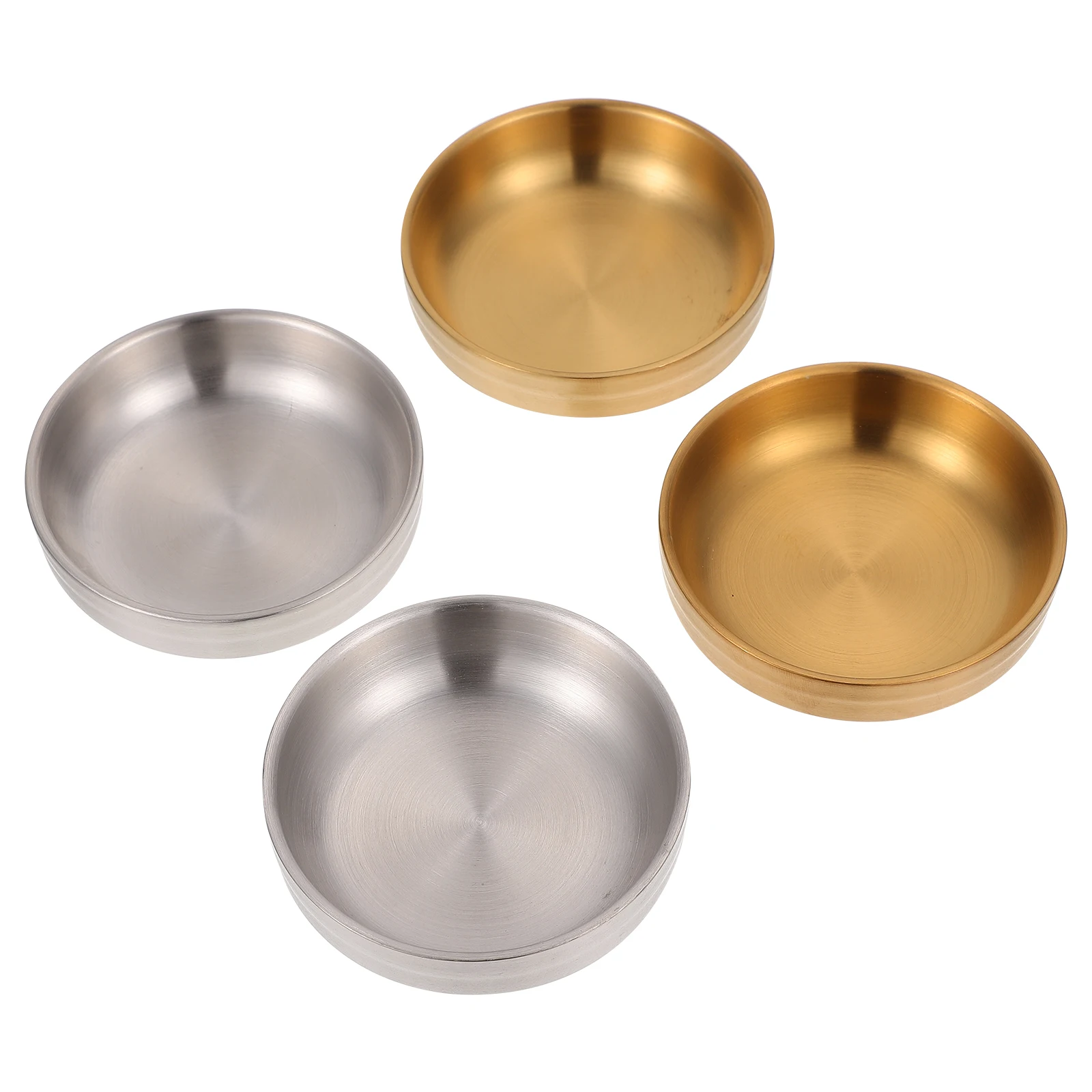 4 Pcs Stainless Steel Sauce Bowl Double Layer Dipping Dish Kimchi Bowl Tableware Home Restaurant Picnic Travel
4 Pcs Stainless Steel Sauce Bowl Double Layer Dipping Dish Kimchi Bowl Tableware Home Restaurant Picnic Travel