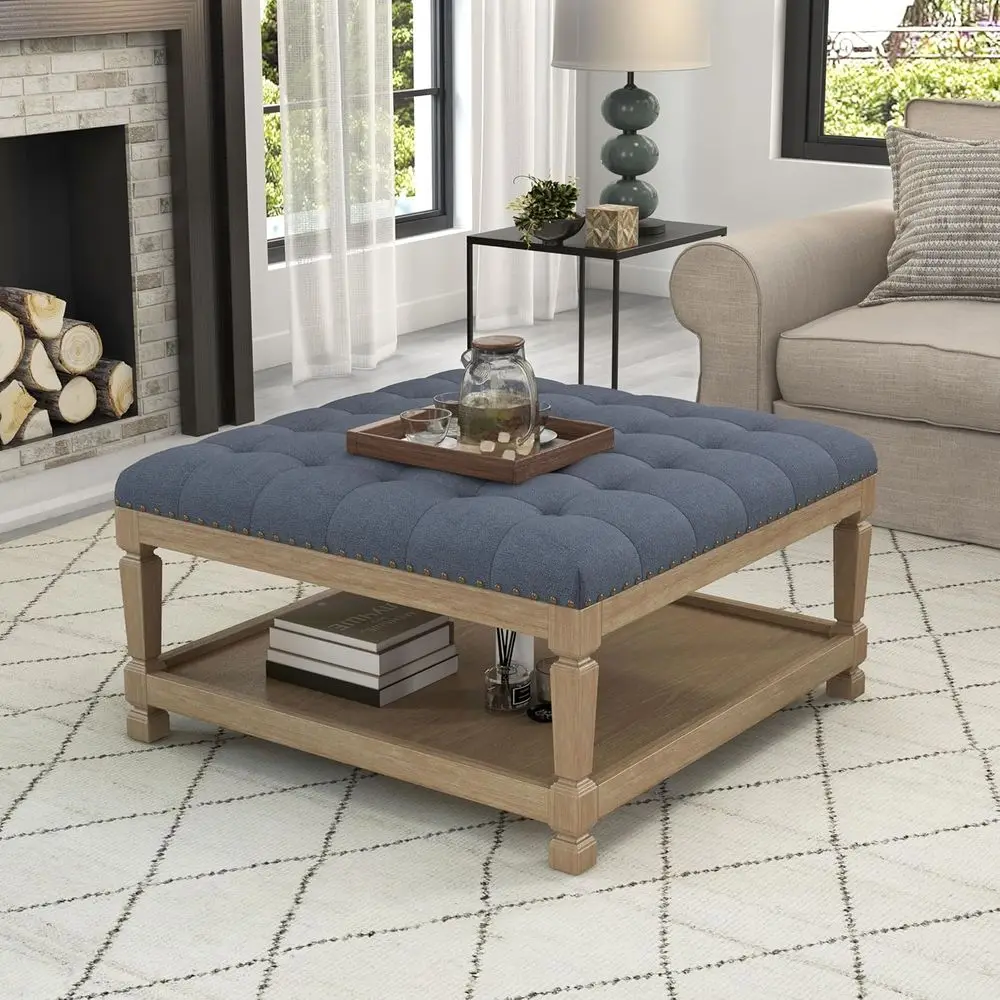 Ottoman Coee Table,Square Wooden Upholstered Tuted Ottoman oot Rest with Storage, Padded Linen Coee Tables or armhouse Lliving R
Ottoman Coee Table,Square Wooden Upholstered Tuted Ottoman oot Rest with Storage, Padded Linen Coee Tables or armhouse Lliving R