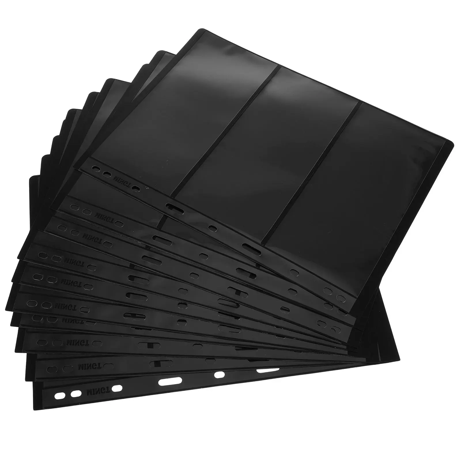 10 Pcs Black Double Sided 3 Rows Album Inserts Coins Pages Postage Sleeves Collectors Storage
10 Pcs Black Double Sided 3 Rows Album Inserts Coins Pages Postage Sleeves Collectors Storage