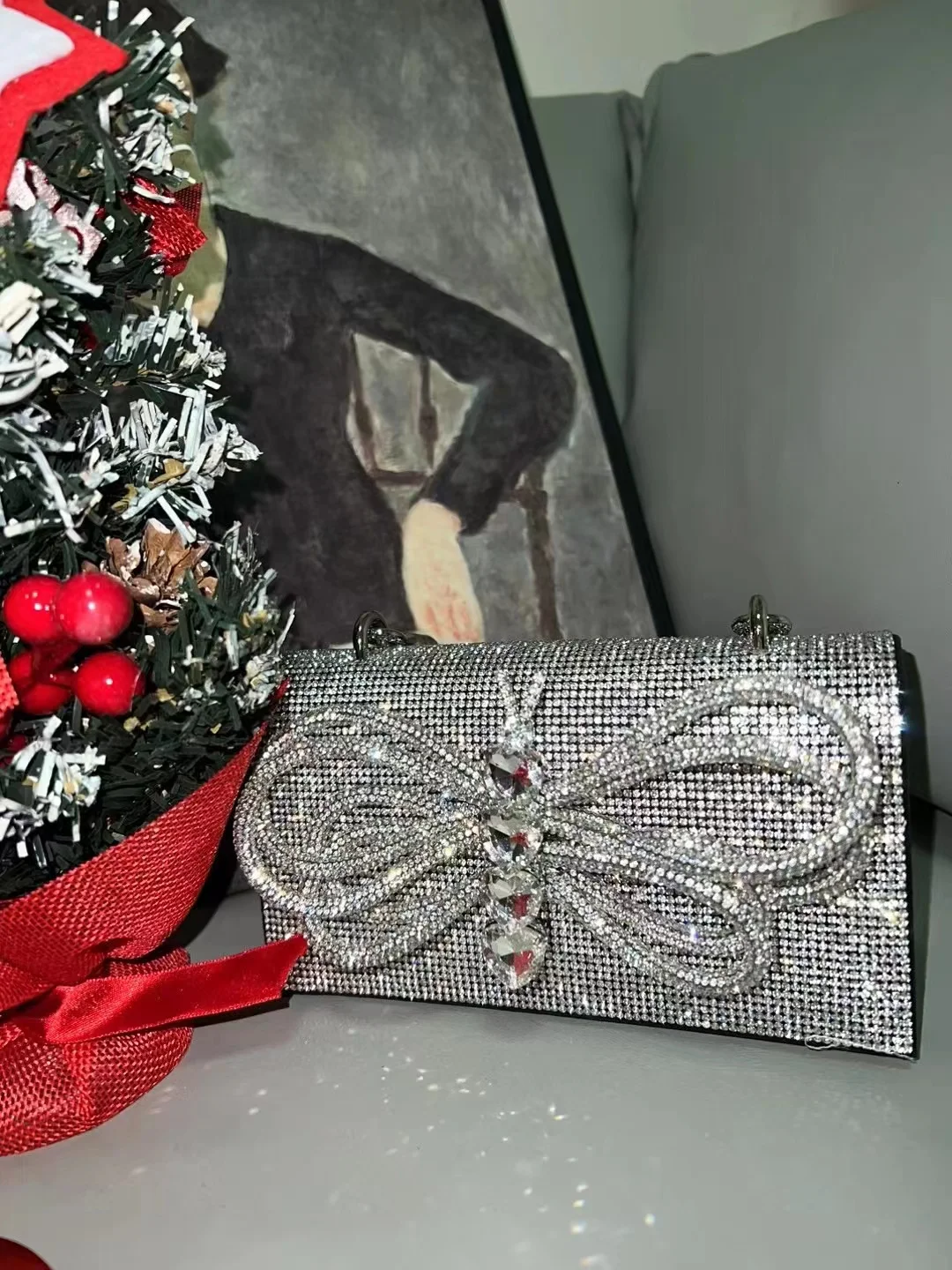 Crystal Shiny Rhinestones Diamond Bow Knot Square Bag Glitter Women's Handbag Wedding Party Clutch Purse Shoulder Crossbody Bag
Crystal Shiny Rhinestones Diamond Bow Knot Square Bag Glitter Women's Handbag Wedding Party Clutch Purse Shoulder Crossbody Bag