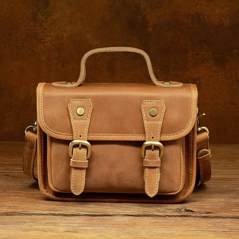 The first layer of cowhide leather handbag new fashion contrast Joker small shoulder bag hand slung messenger bag
The first layer of cowhide leather handbag new fashion contrast Joker small shoulder bag hand slung messenger bag