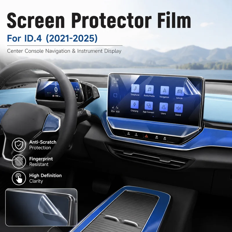 Screen Protector Film for Volkswagen ID.4 (2021-2025) Center Console Navigation & Instrument Display, Replacement Parts
Screen Protector Film for Volkswagen ID.4 (2021-2025) Center Console Navigation & Instrument Display, Replacement Parts