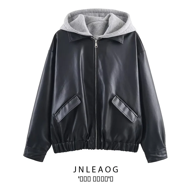 JNLEAOG Faionable Лоскутная кожаная куртка с эффектом женская осенняя новая универсальная верхняя одежда Sle Design Sense
JNLEAOG Faionable Лоскутная кожаная куртка с эффектом женская осенняя новая универсальная верхняя одежда Sle Design Sense