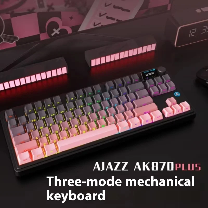 Механическая клавиатура Ajazz Ak870plus, тройной режим, экран с возможностью горячей замены/руч, беспроводная Bluetooth, киберспорт, FPS-игра, 87-клавишный скраб для пресса
Механическая клавиатура Ajazz Ak870plus, тройной режим, экран с возможностью горячей замены/руч, беспроводная Bluetooth, киберспорт, FPS-игра, 87-клавишный скраб для пресса