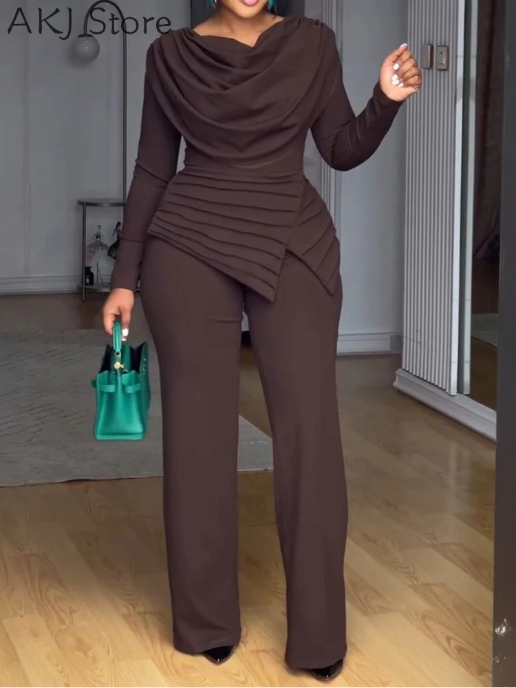 Asymmetrical Patchwork Ruched Jumpsuit Casual Zipper Back Straight Leg Jumpsuit 
Asymmetrical Patchwork Ruched Jumpsuit Casual Zipper Back Straight Leg Jumpsuit