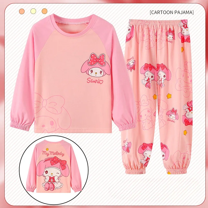Kawaii Sanrio аниме Kuromi Cinnamoroll My Melody детские пижамы с длинным рукавом Весенние осенние хлопковые домашние пижамы для мальчиков и девочек
Kawaii Sanrio аниме Kuromi Cinnamoroll My Melody детские пижамы с длинным рукавом Весенние осенние хлопковые домашние пижамы для мальчиков и девочек